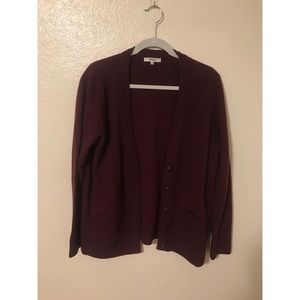 NEW WITHOUT TAGS Madewell Burgundy Cardigan